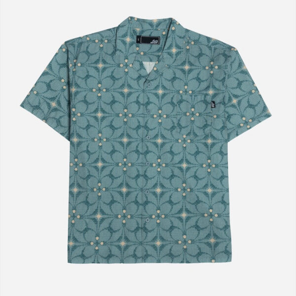 Casual blue print shirt