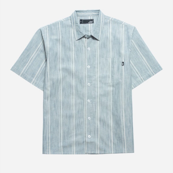 Men's vertical stripe summer shirt
