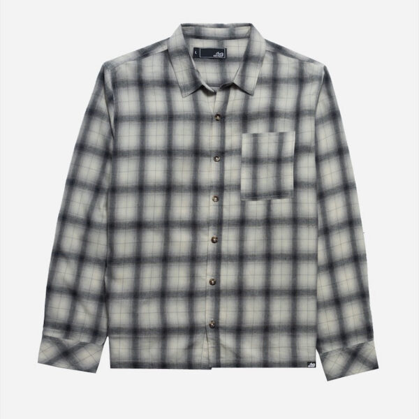 Grey and black flannel shirt