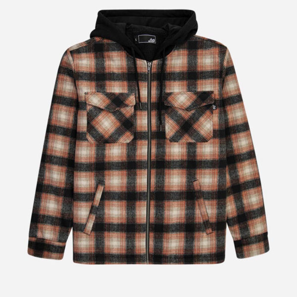 Hooded plaid jacket style