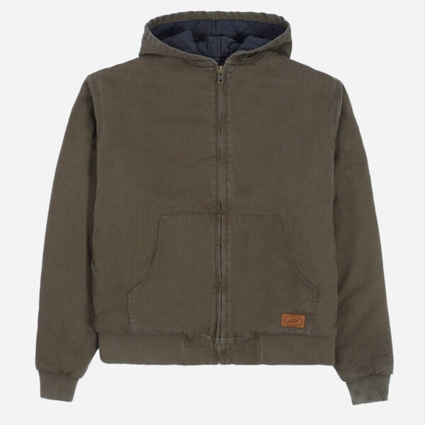 Casual brown zip-up hoodie