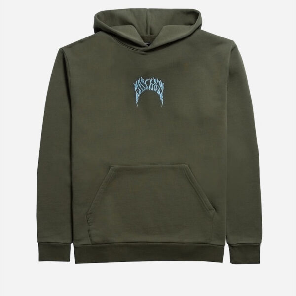 Casual green hoodie with minimalist graphic