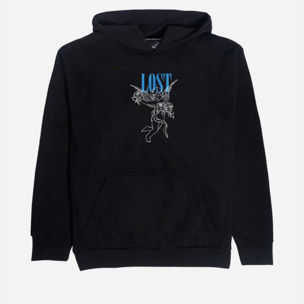Black hoodie with graphic design