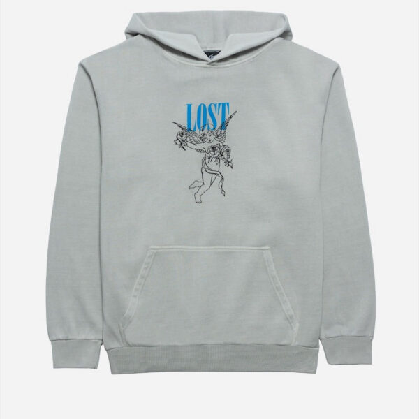 Casual gray hoodie with front pocket