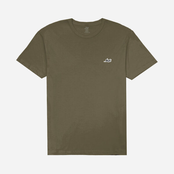 Plain olive t-shirt front view