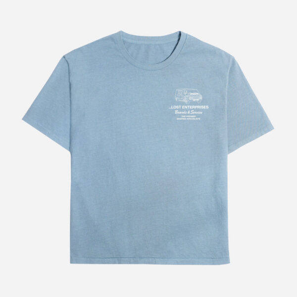 Blue T-shirt with small white logo