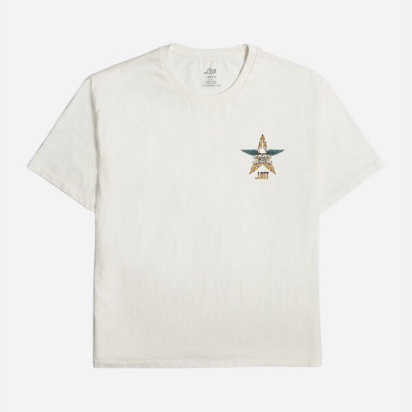 Minimalist white tee with embroidery