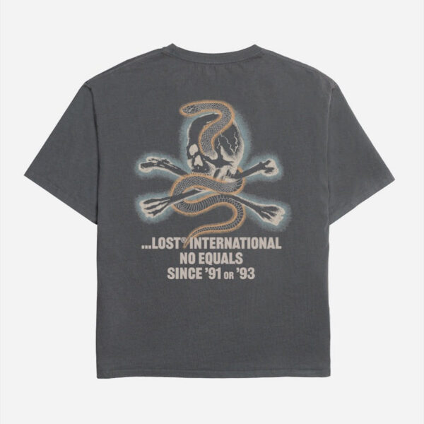 Graphic tee with snake motif