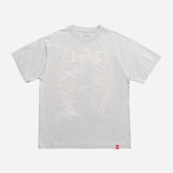 White t-shirt with abstract design