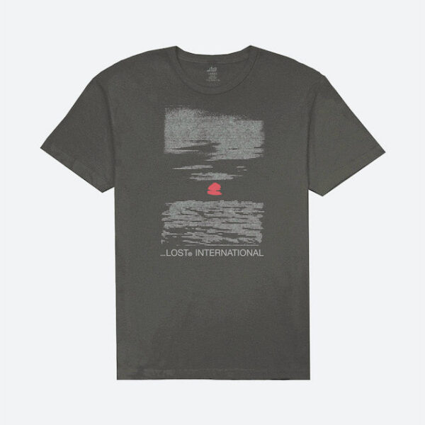 Artistic print on black T-shirt