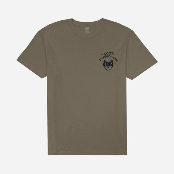 Casual olive green tee design