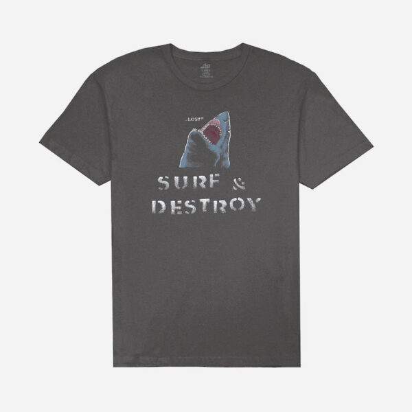 Dark T-shirt with shark graphic