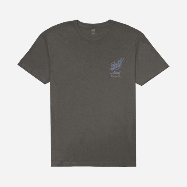 Minimalist gray T-shirt on white background
