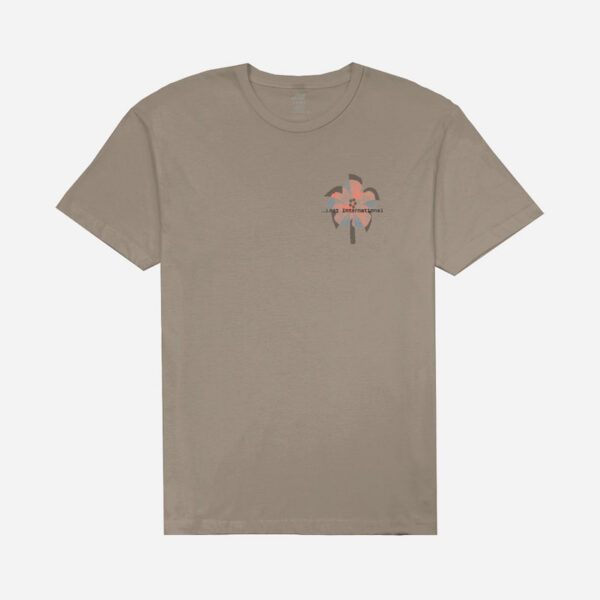 Turtle art on beige tee