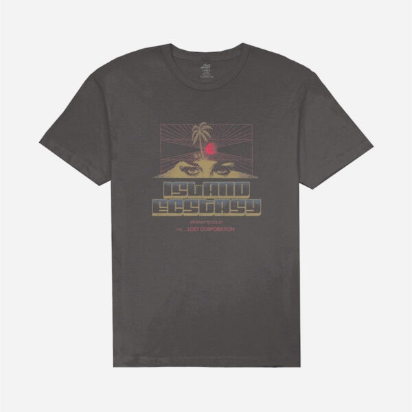 Retro graphic t-shirt with tropical design