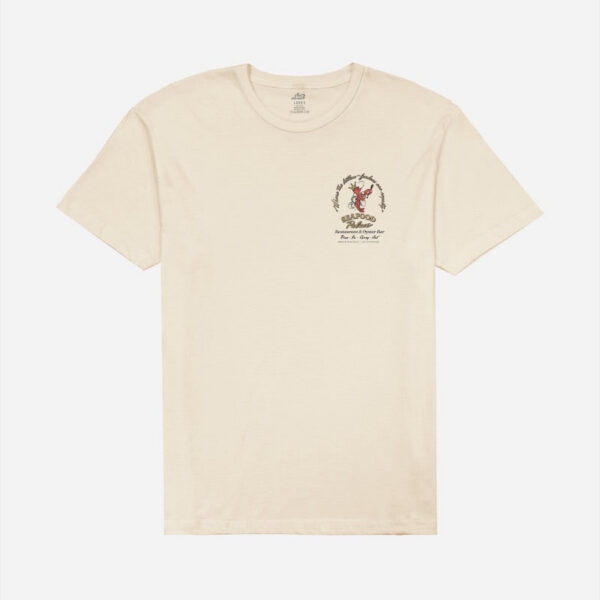Simple beige shirt featuring a graphic