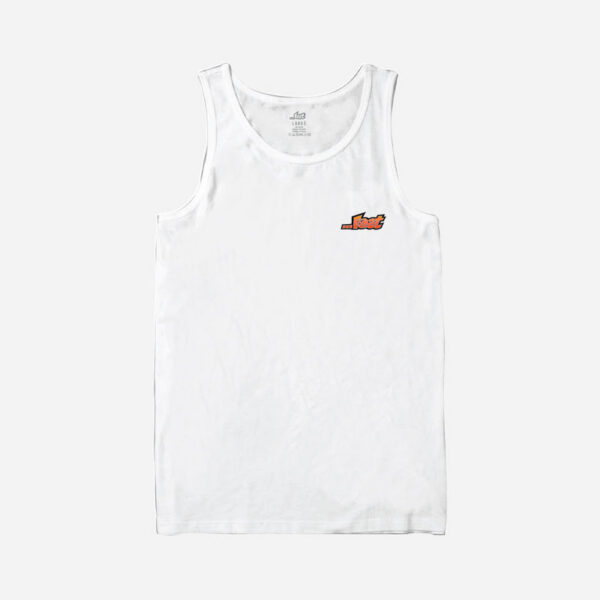 White tank top with small logo