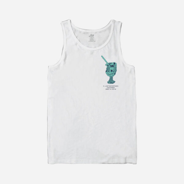 Sleeveless shirt featuring cocktail graphic