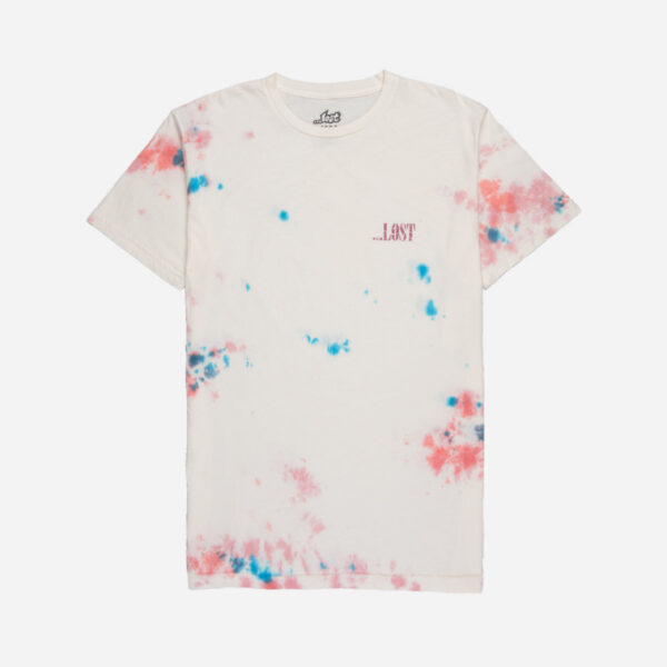 Casual tie-dye shirt on white background