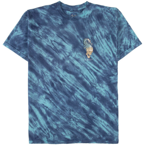 Ocean-themed tie-dye shirt with logo