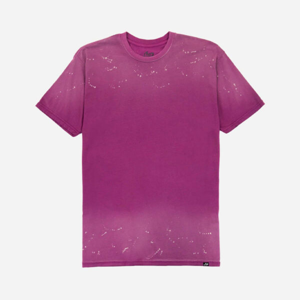 Faded pink t-shirt with white speckles