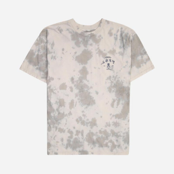 Gray and white tie-dye shirt