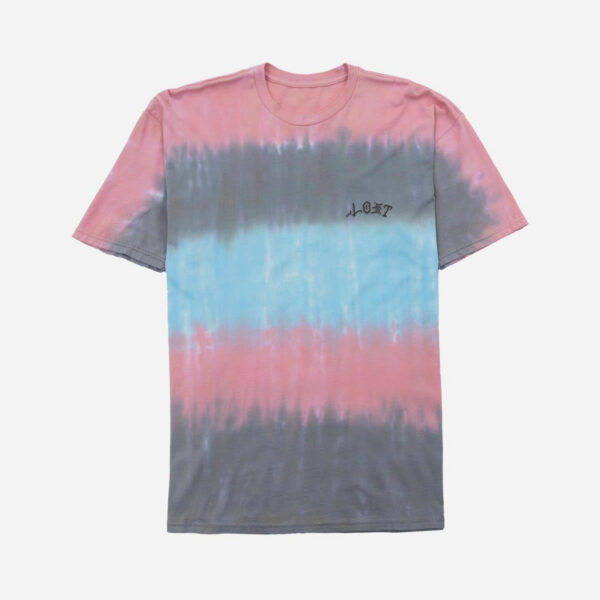 Pastel striped tie-dye shirt design
