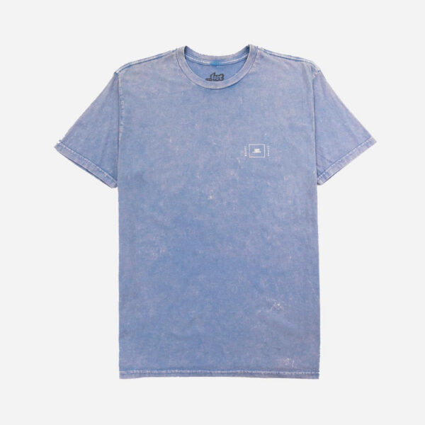Blue faded t-shirt on white background