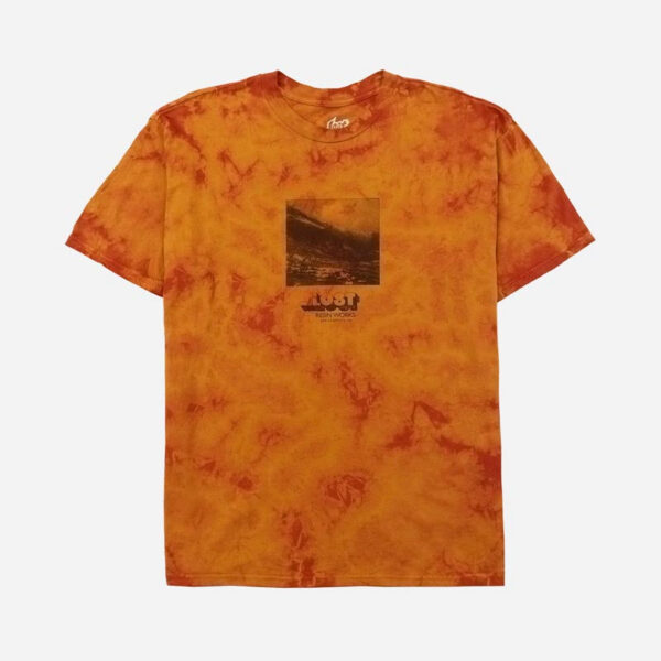 Tie-dye shirt featuring a central graphic design