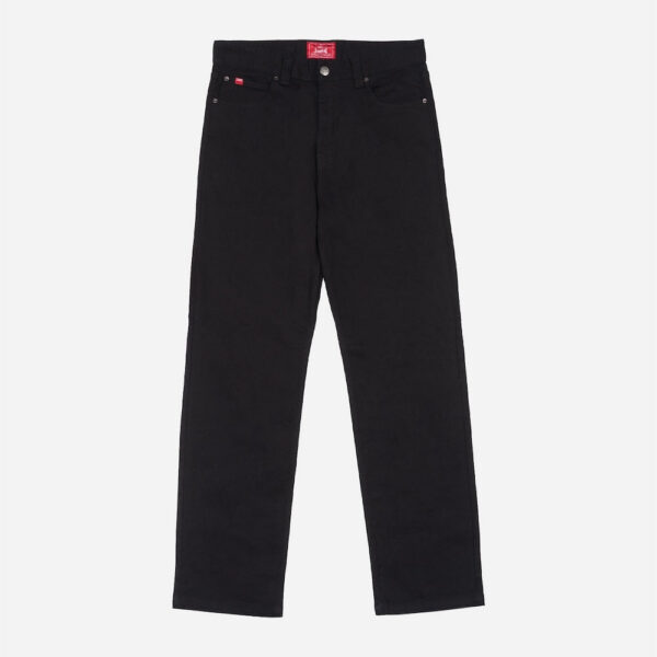 Classic black denim pants isolated