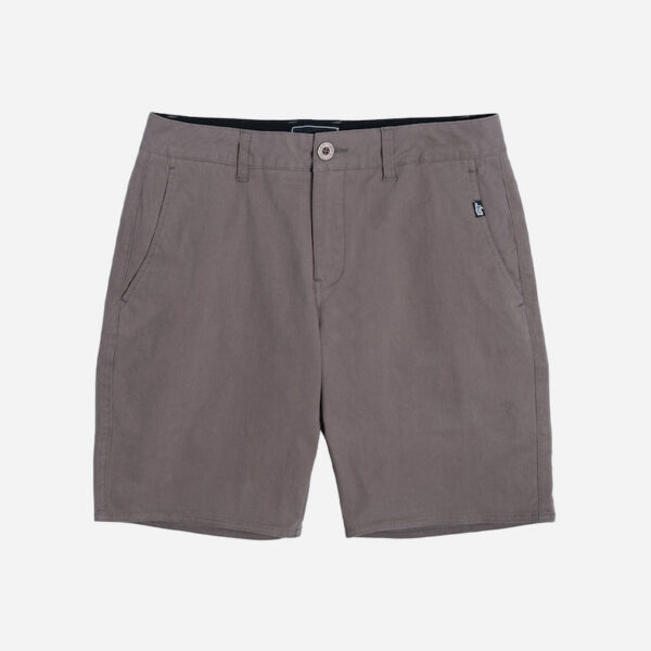 Gray casual shorts on white background