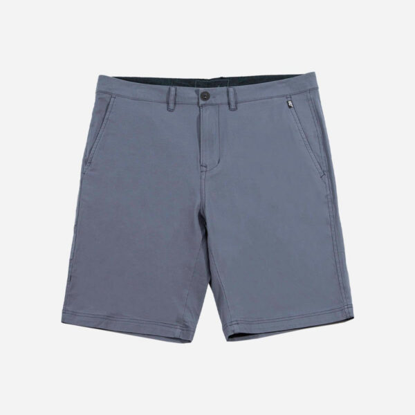 Gray casual shorts on white background