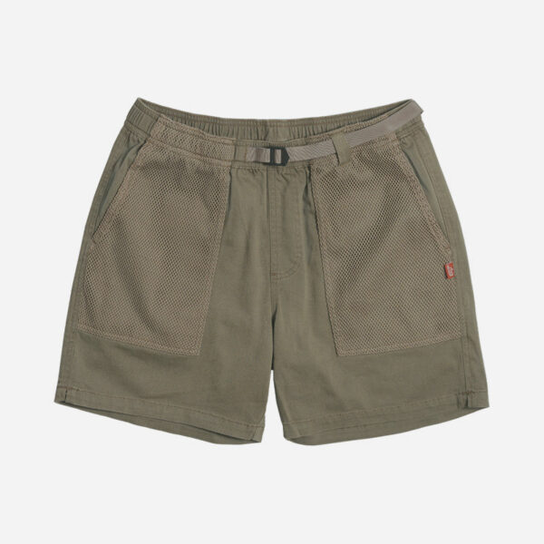 Casual summer shorts in olive green.