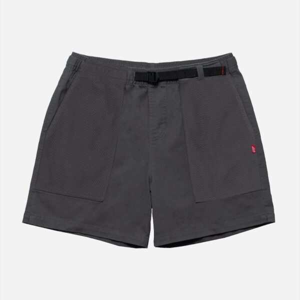 Dark gray shorts with belt