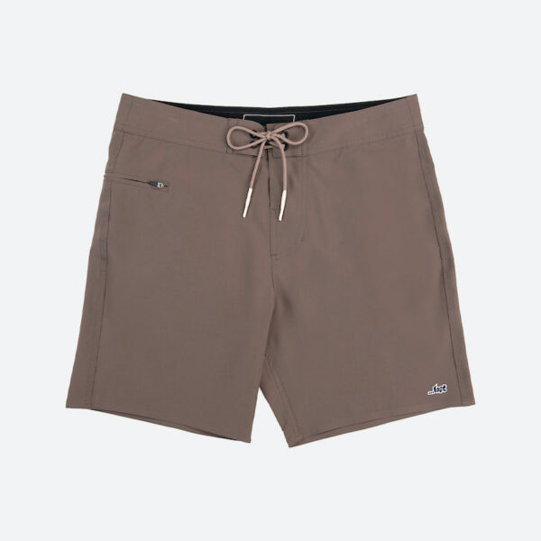 Khaki beach shorts with pocket
