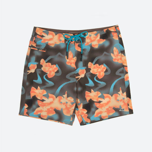 Colorful beach shorts with floral design