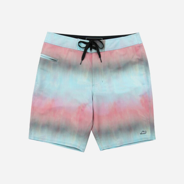 Colorful gradient swim shorts with drawstring