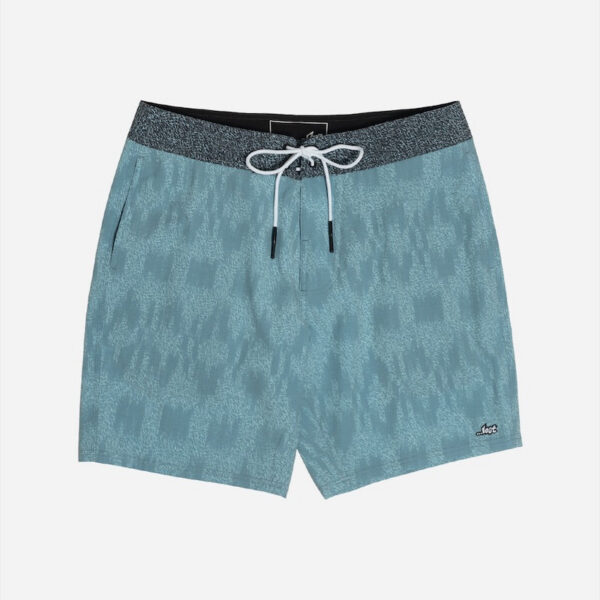 Casual blue swim shorts with waistband