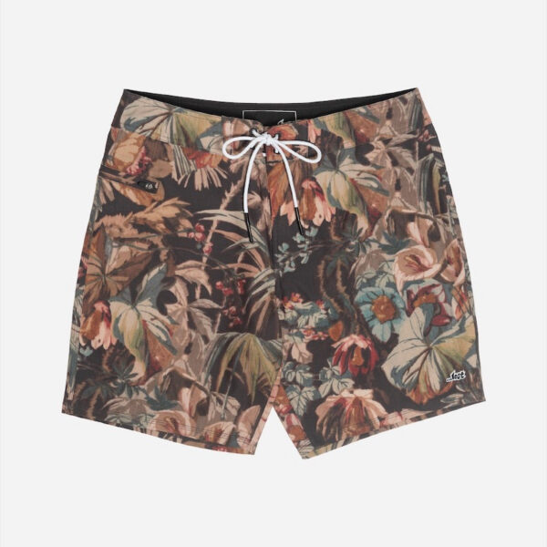 Tropical print men's board shorts