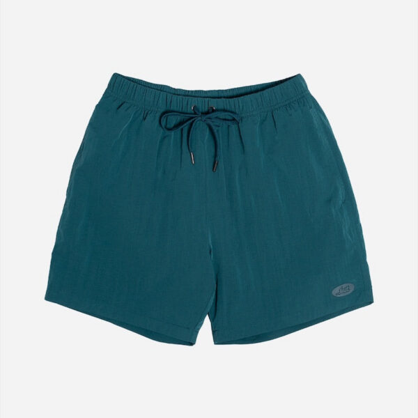 Teal shorts with drawstring waistband