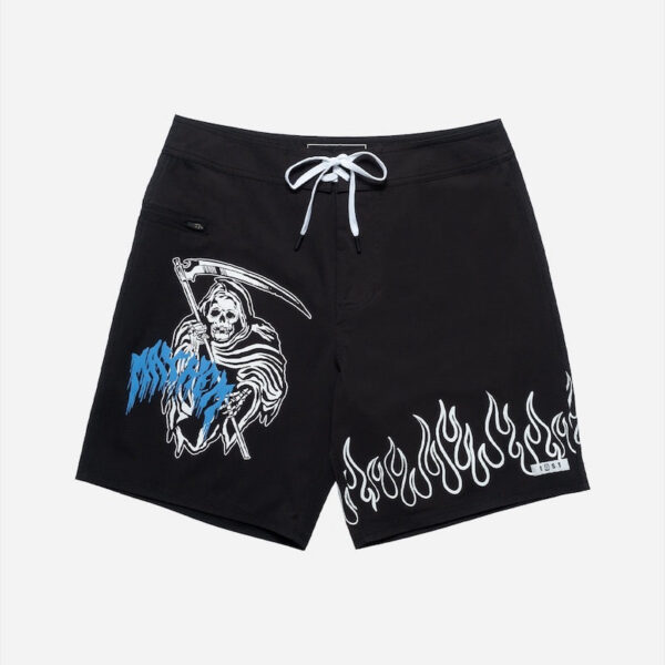 Flame pattern swim trunks