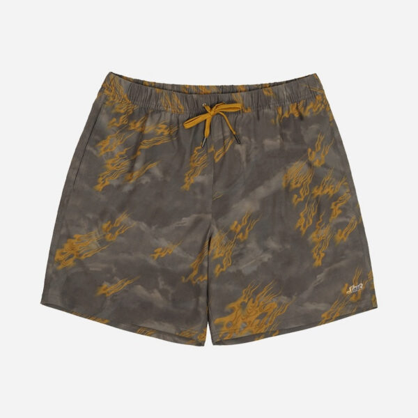 Dragon-print shorts with drawstring waist