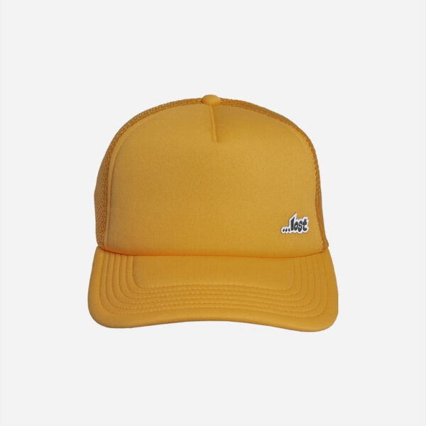 Bright yellow trucker hat