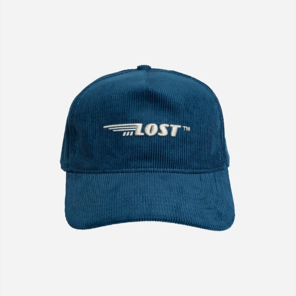 Corduroy hat featuring "LOST" design