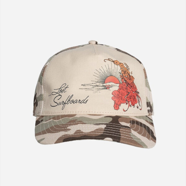 Stylish cap featuring floral artwork