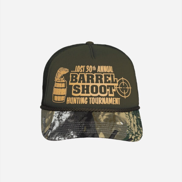 Barrel Shoot hat with target logo