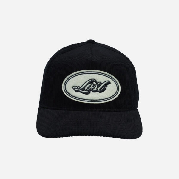 Stylish black cap front view