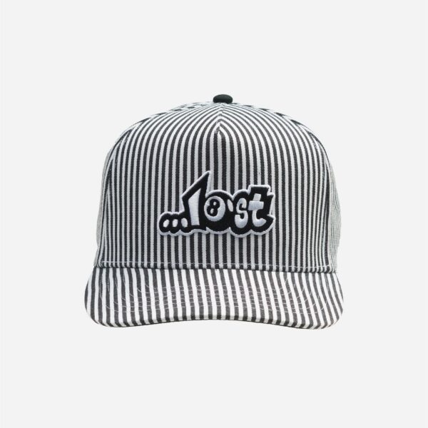 Striped cap with "Lost" logo