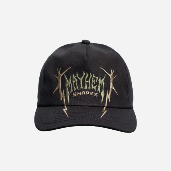 Stylish black cap with logo