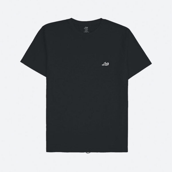 Black T-shirt with small white logo